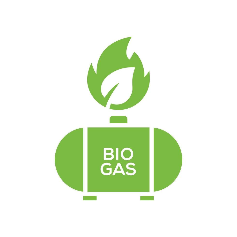 Biogas Storage Icon. Eco-Friendly, Environmental, and Alternative Energy Symbol vector