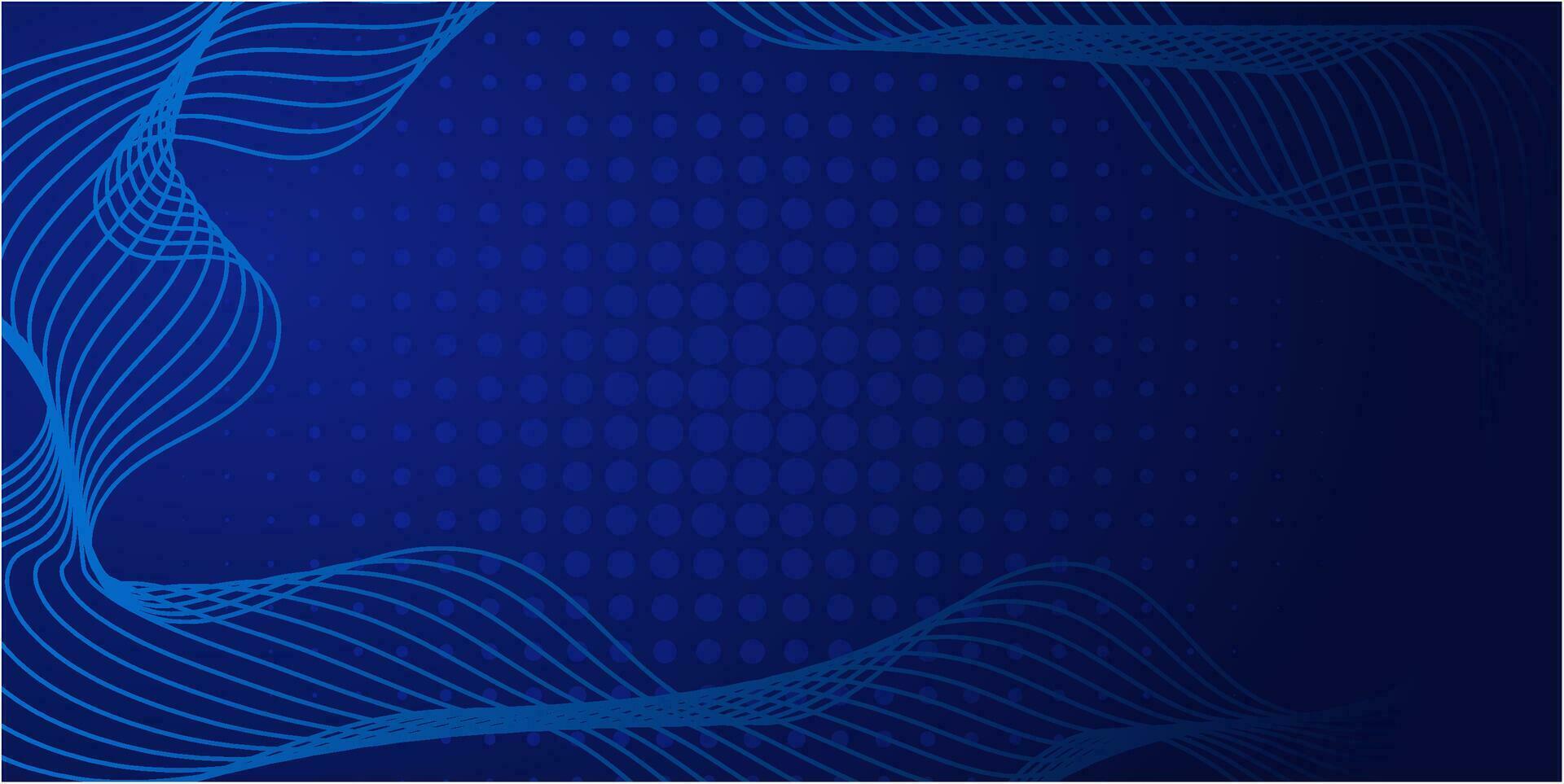 modern dark blue background with lines and dots vector