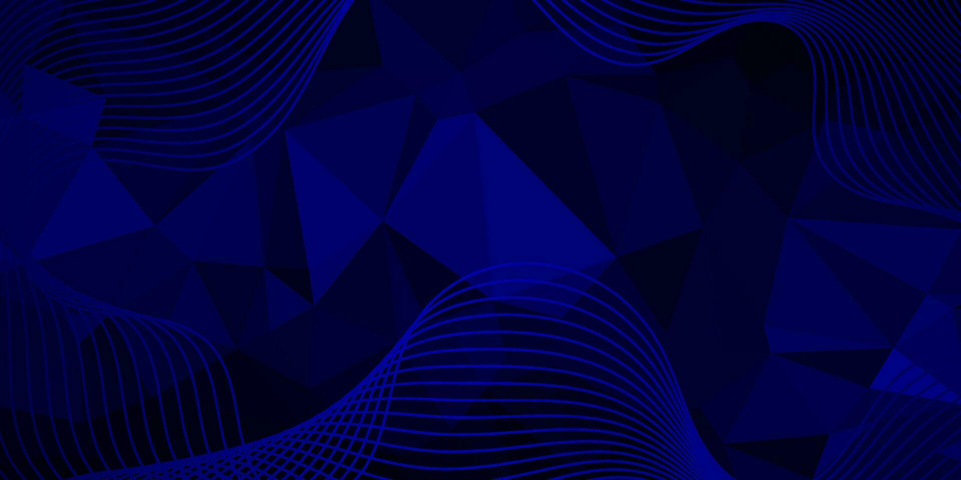 abstract blue triangles background with lines vector