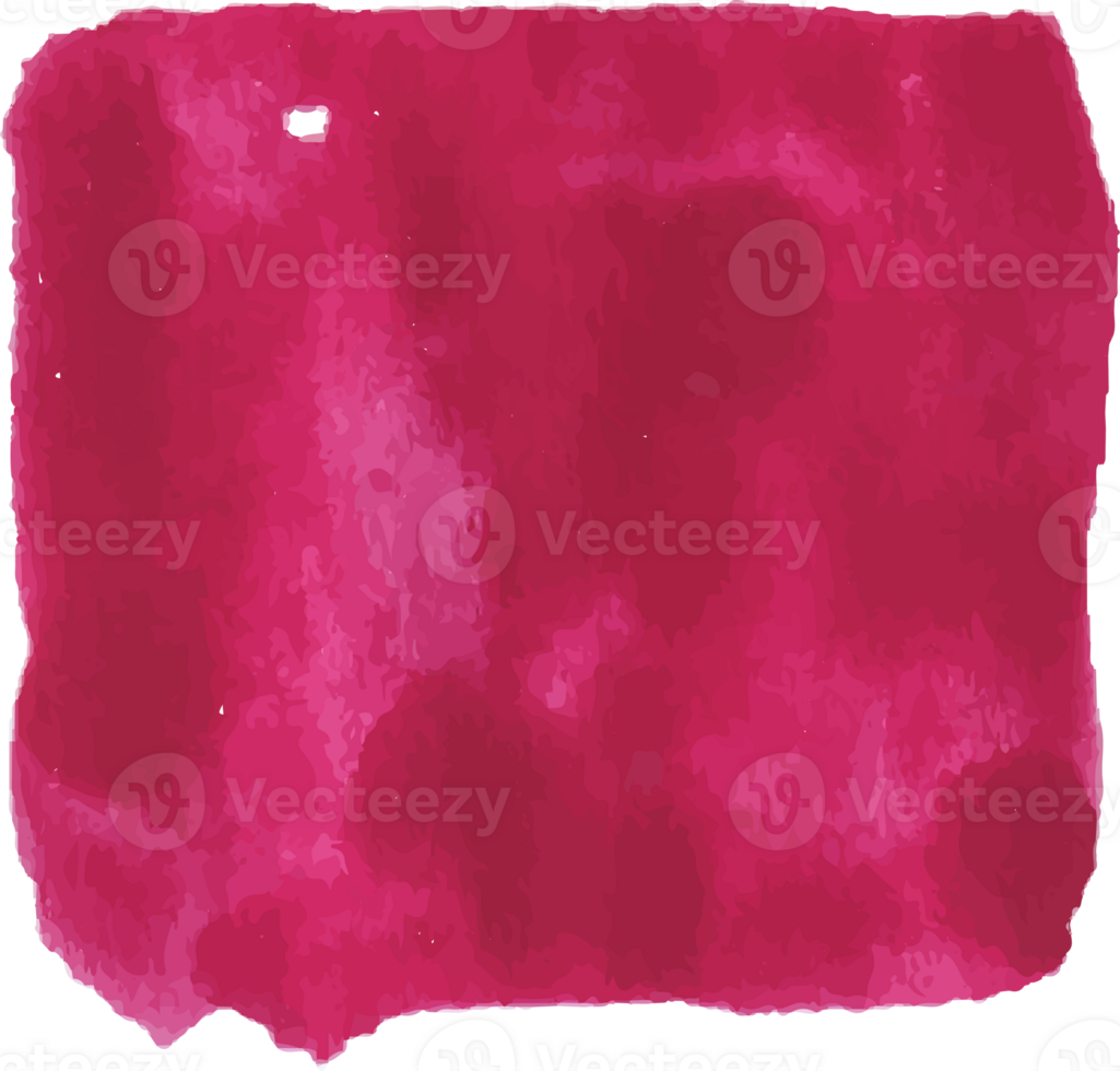 red shape watercolor element png