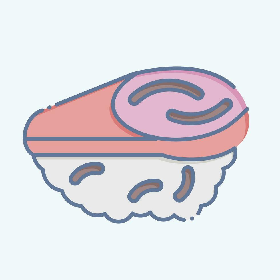 Icon Madai. related to Sushi symbol. doodle style. simple design editable. simple illustration vector