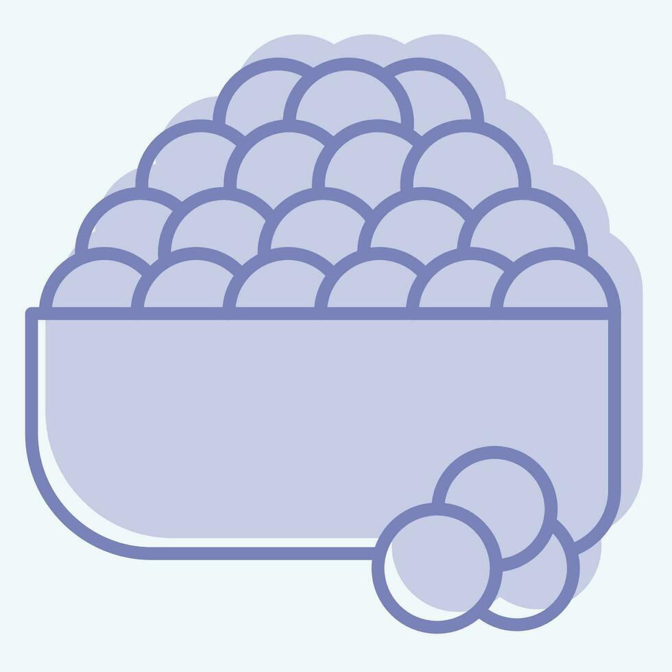 icono ikura. relacionado a Sushi símbolo. dos tono estilo. sencillo diseño editable. sencillo ilustración vector