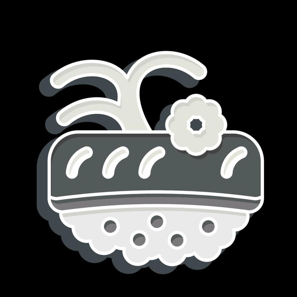 Icon Ike. related to Sushi symbol. glossy style. simple design editable. simple illustration vector