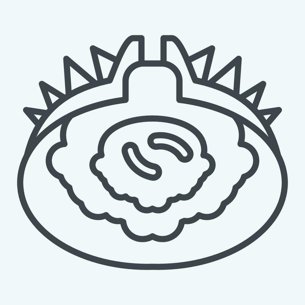 icono Kani miso. relacionado a Sushi símbolo. línea estilo. sencillo diseño editable. sencillo ilustración vector