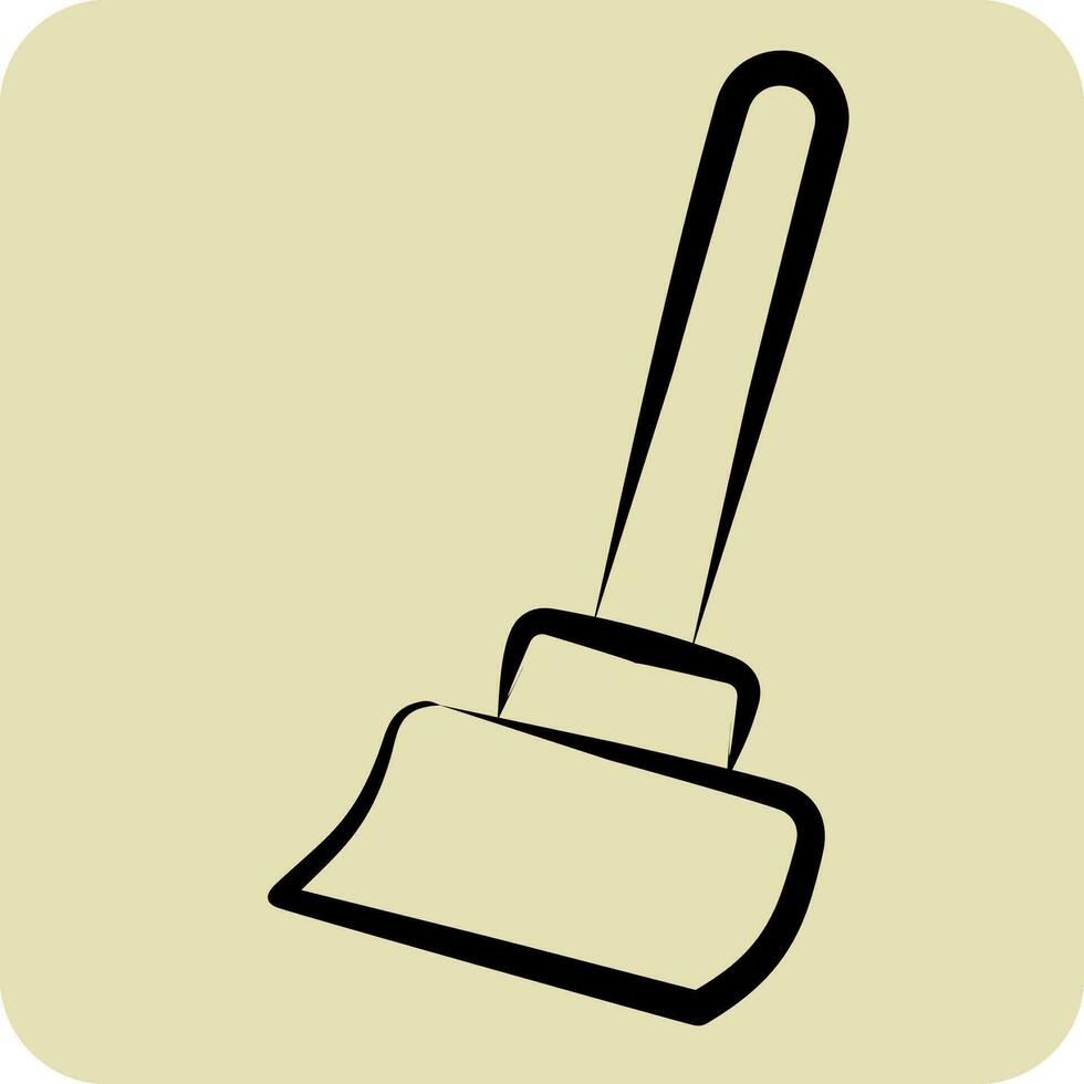 Icon Broom. related to Cleaning symbol. hand drawn style. simple design editable. simple illustration vector