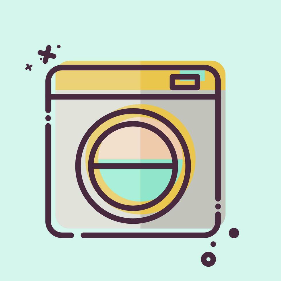 Icon Washing Machine. related to Cleaning symbol. MBE style. simple design editable. simple illustration vector