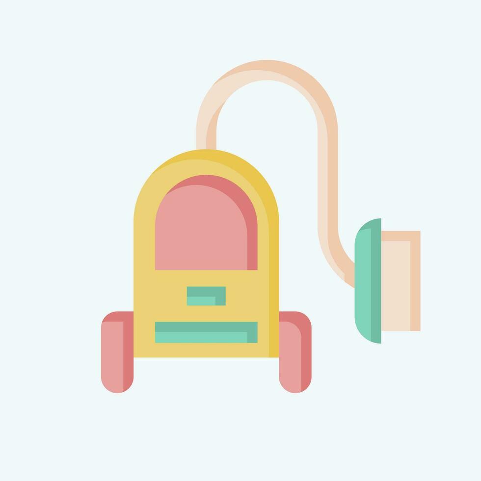 Icon Vacuum Cleaner. related to Cleaning symbol. flat style. simple design editable. simple illustration vector