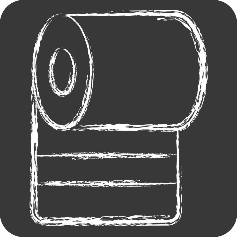 Icon Toilet Paper. related to Cleaning symbol. chalk Style. simple design editable. simple illustration vector