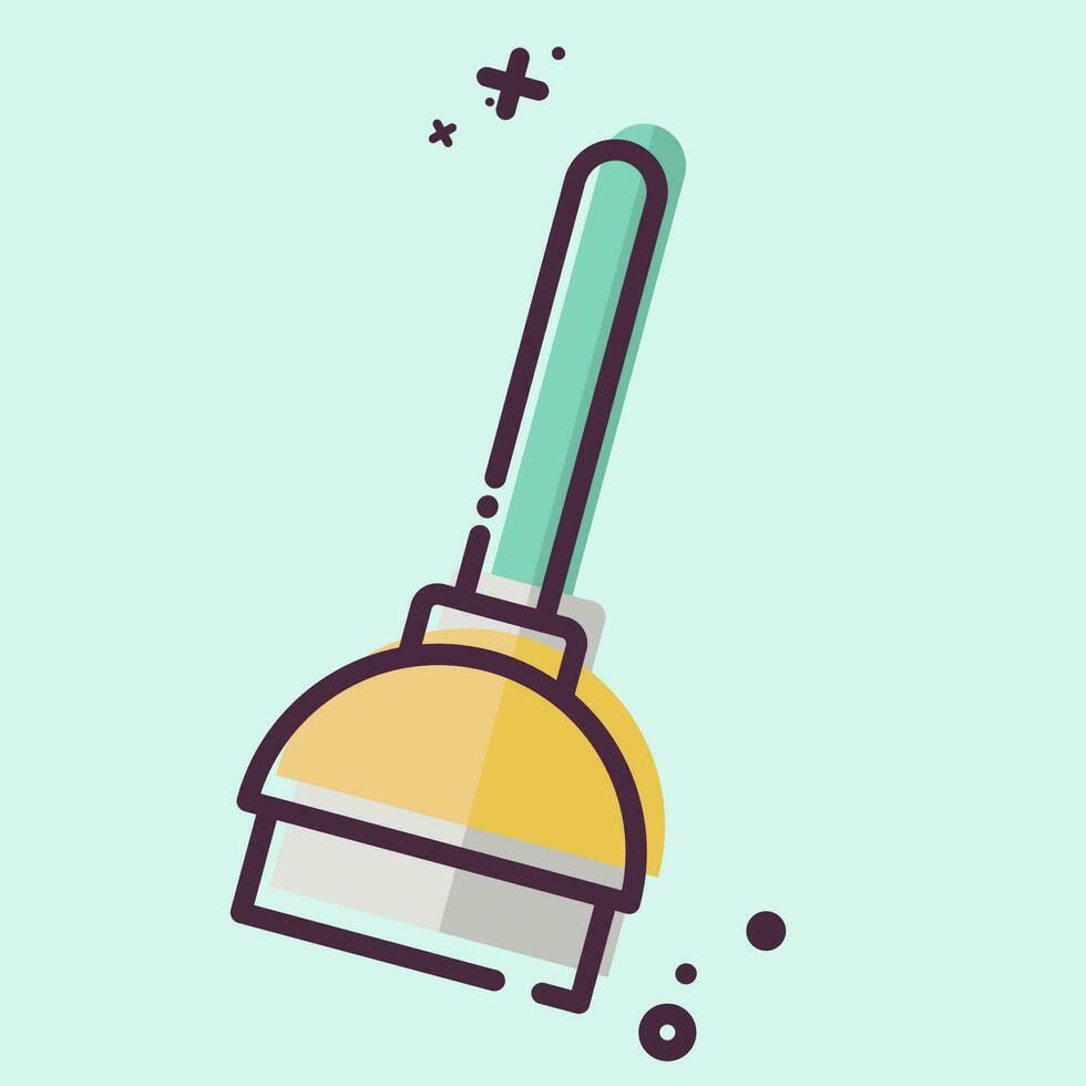 Icon Plunger. related to Cleaning symbol. MBE style. simple design editable. simple illustration vector