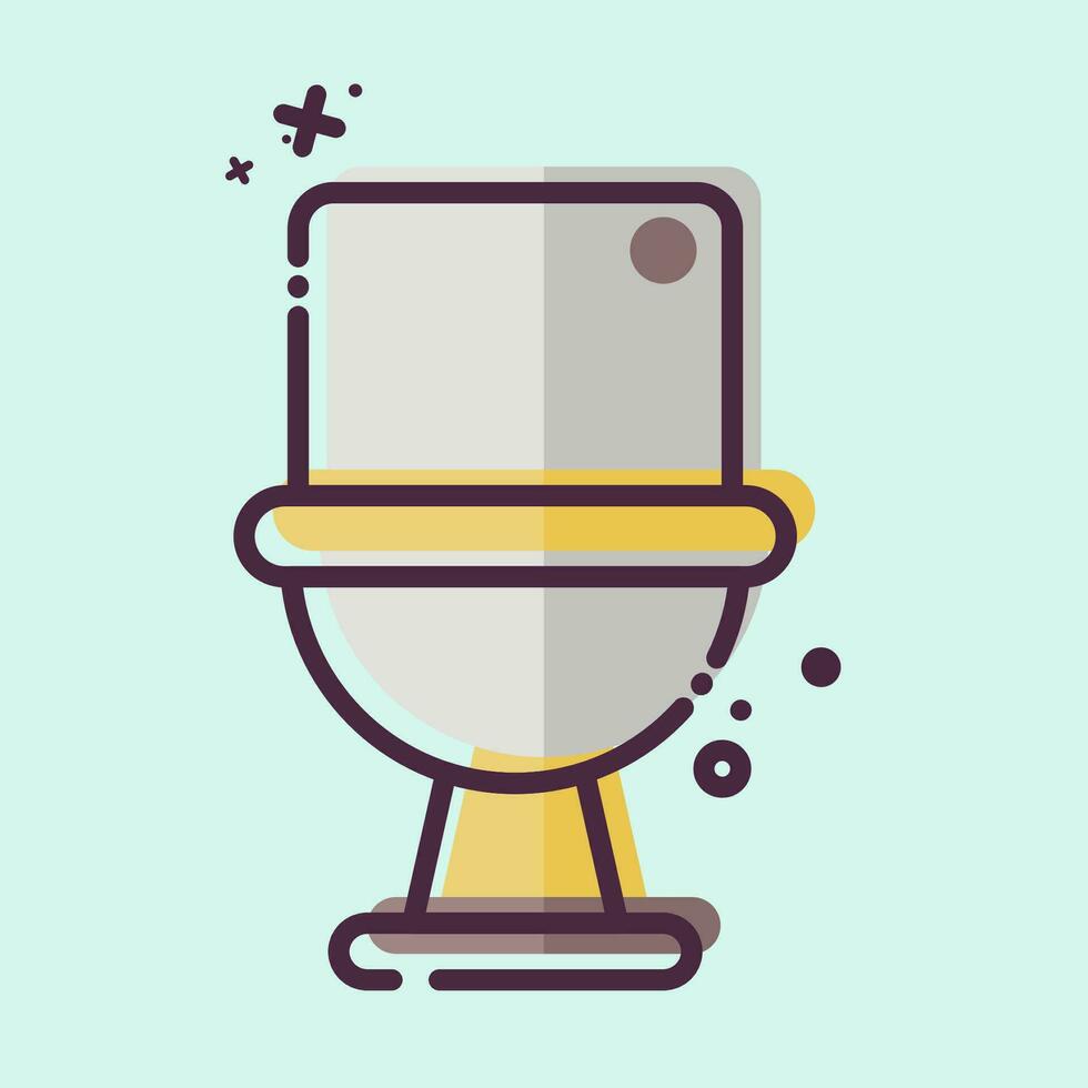 Icon Toilet. related to Cleaning symbol. MBE style. simple design editable. simple illustration vector