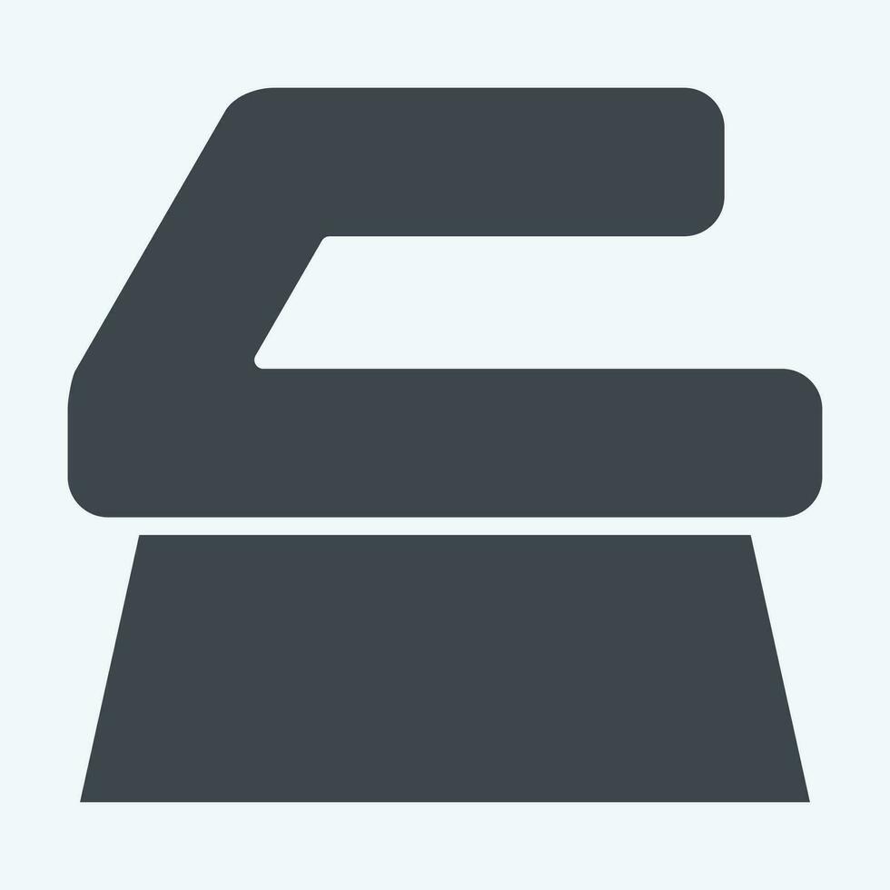 Icon Toilet Brush. related to Cleaning symbol. glyph style. simple design editable. simple illustration vector