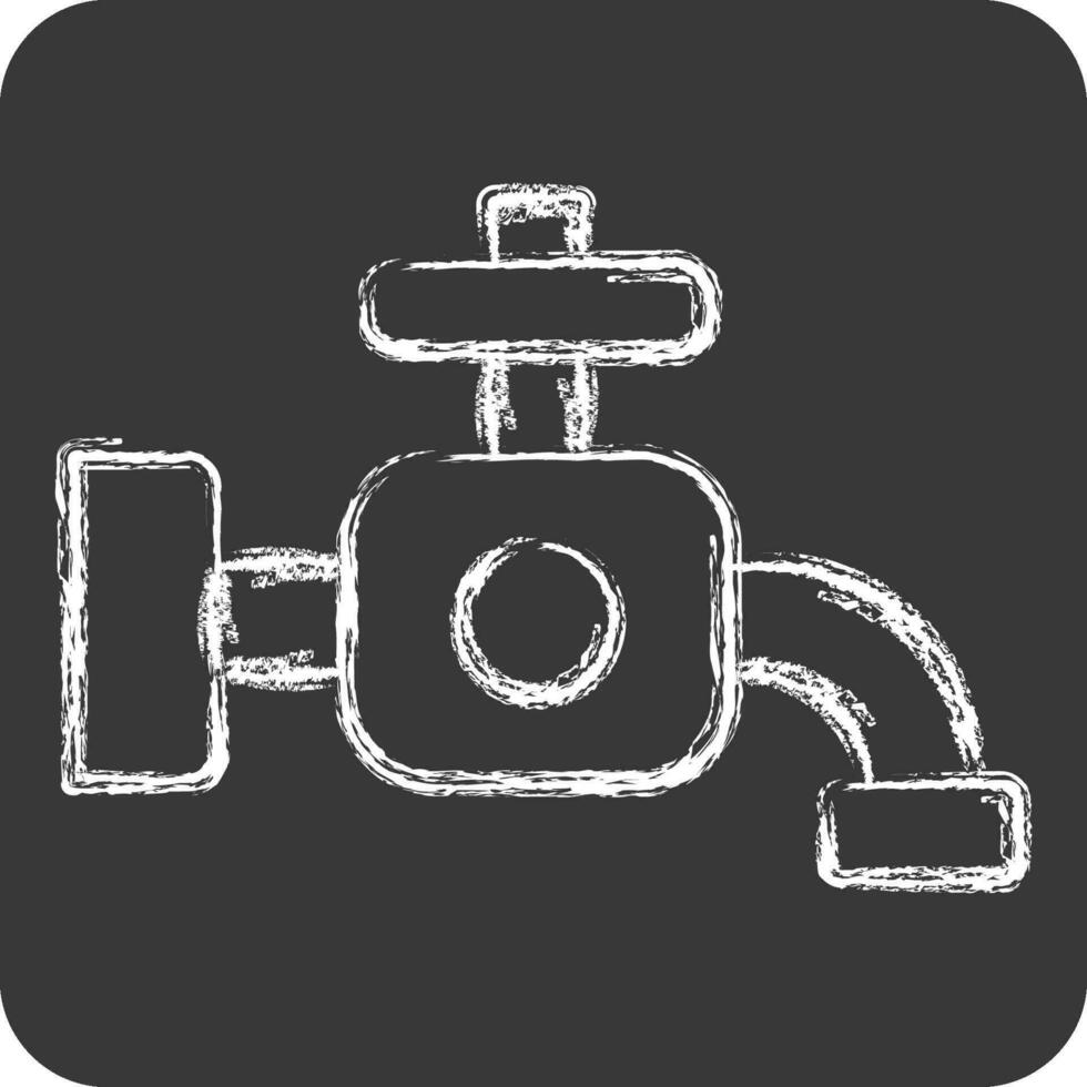 Icon Tap. related to Cleaning symbol. chalk Style. simple design editable. simple illustration vector