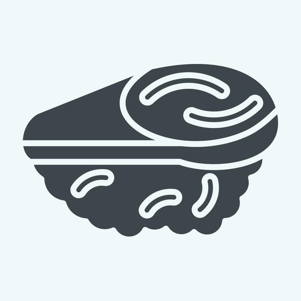 Icon Madai. related to Sushi symbol. glyph style. simple design editable. simple illustration vector
