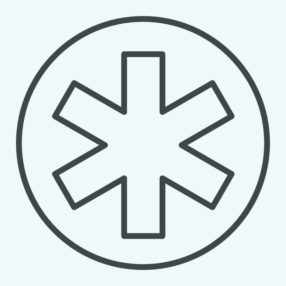 Icon Emergency. related to World Cancer symbol. line style. simple design editable. simple illustration vector