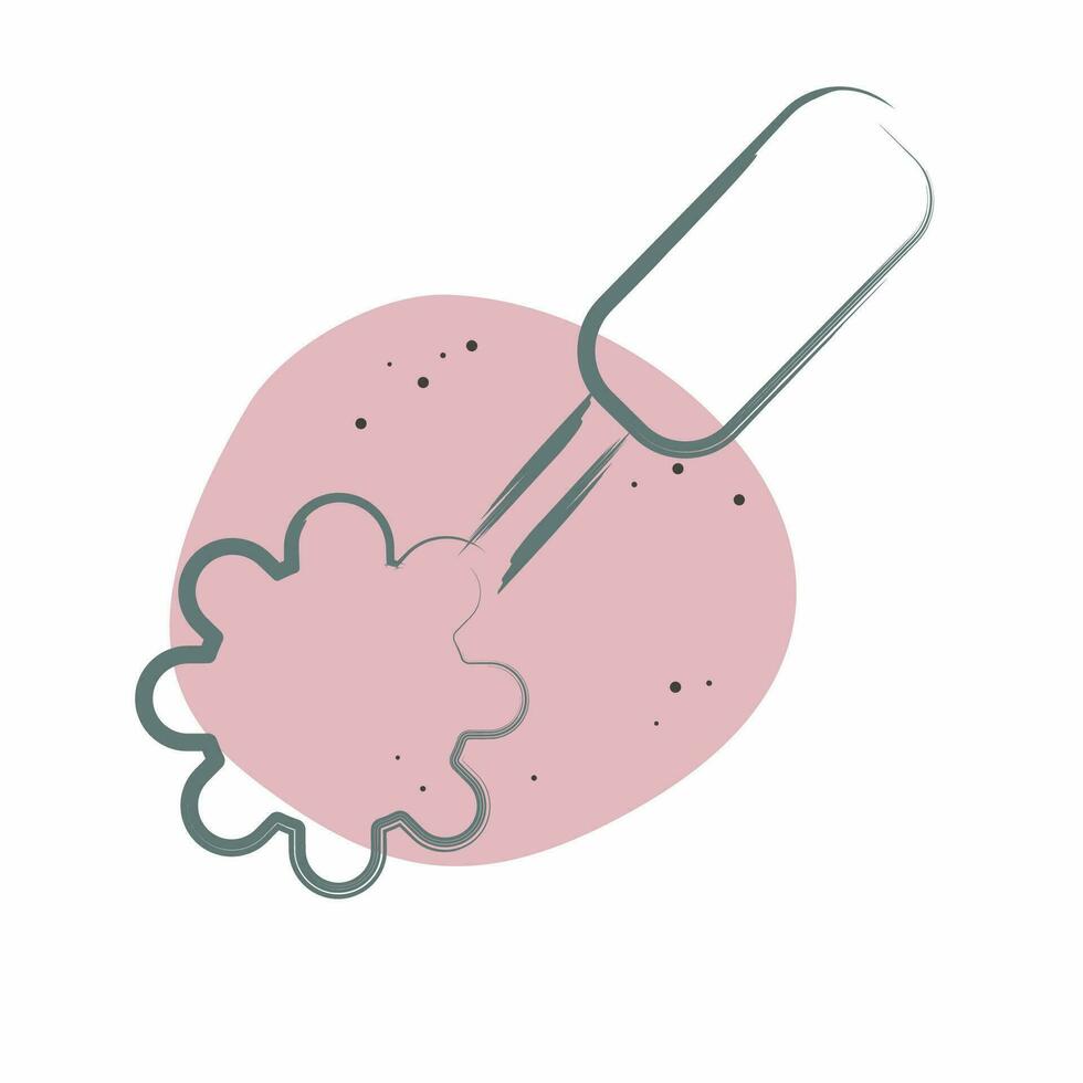 Icon Toilet Brush 2. related to Cleaning symbol. Color Spot Style. simple design editable. simple illustration vector