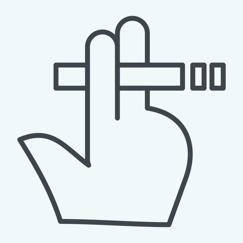 Icon Smoke. related to World Cancer symbol. line style. simple design editable. simple illustration vector
