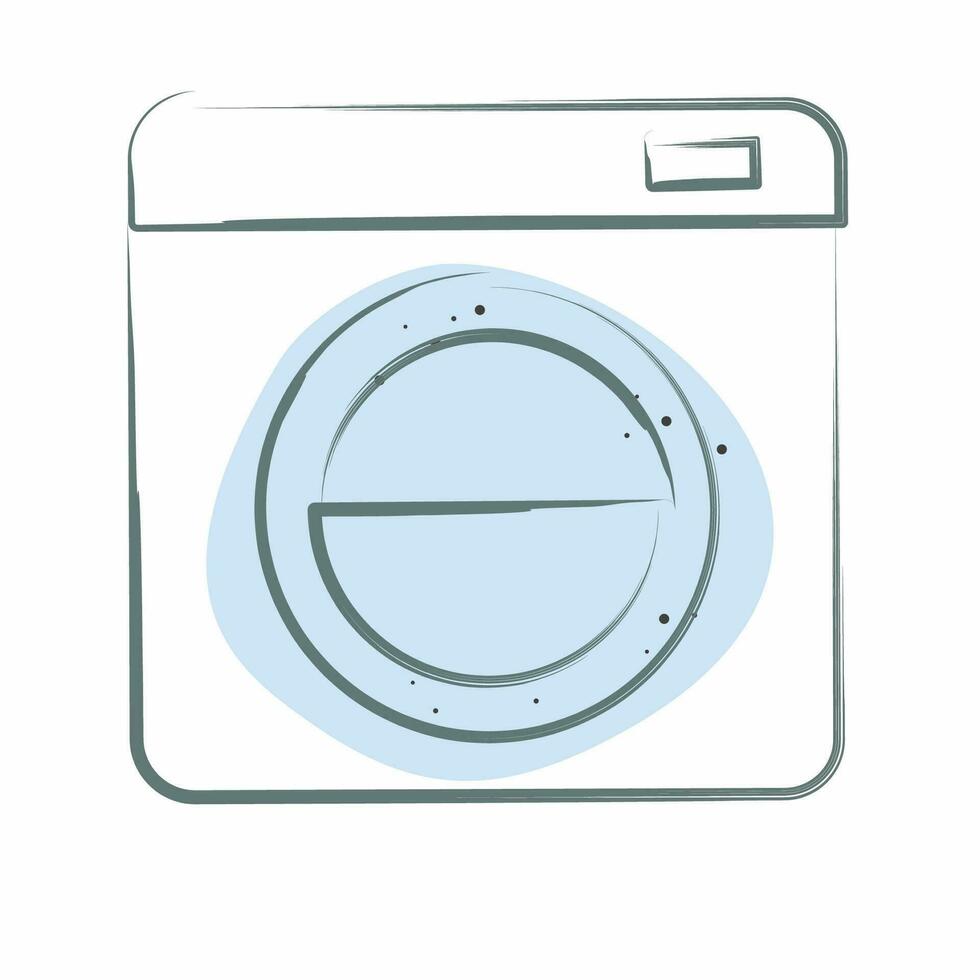 Icon Washing Machine. related to Cleaning symbol. Color Spot Style. simple design editable. simple illustration vector