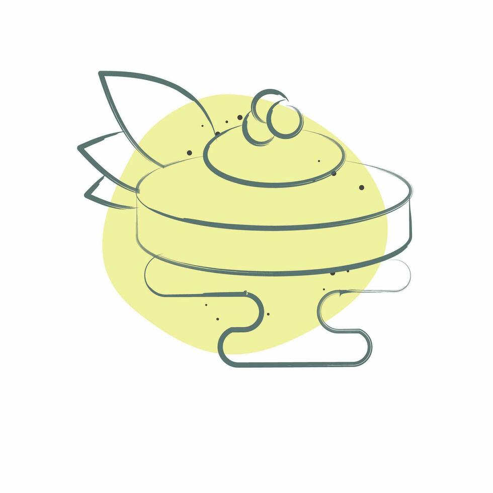 Icon Ankimo. related to Sushi symbol. Color Spot Style. simple design editable. simple illustration vector