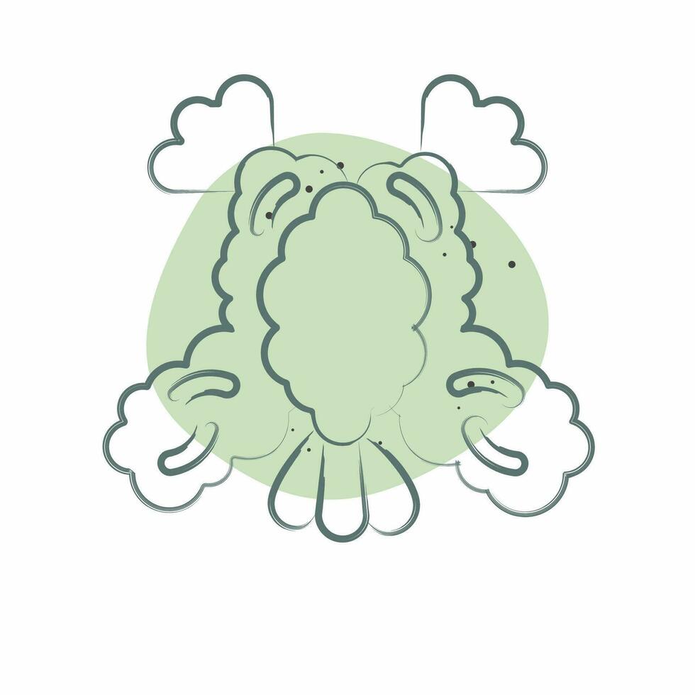 Icon Tempura. related to Sushi symbol. Color Spot Style. simple design editable. simple illustration vector