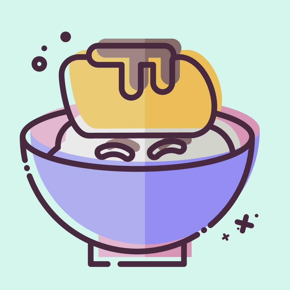 Icon Unagi. related to Sushi symbol. MBE style. simple design editable. simple illustration vector