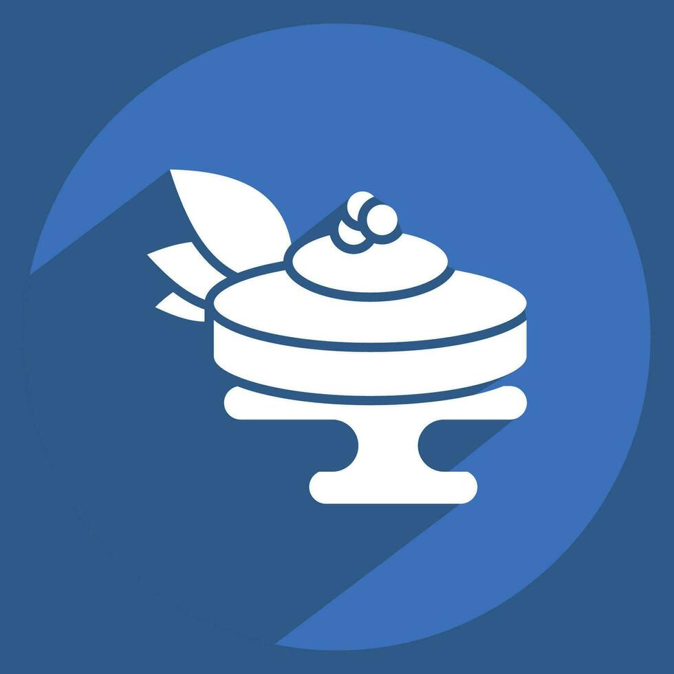 Icon Ankimo. related to Sushi symbol. long shadow style. simple design editable. simple illustration vector