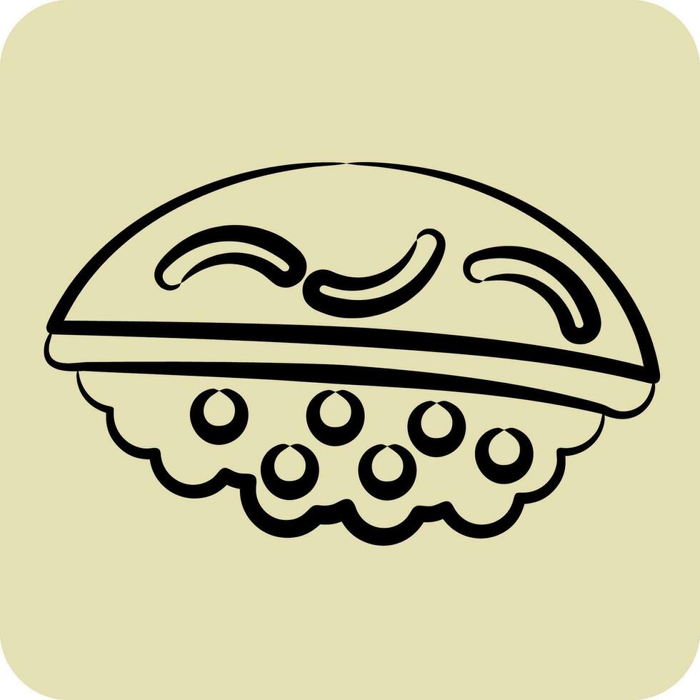 icono hirame. relacionado a Sushi símbolo. mano dibujado estilo. sencillo diseño editable. sencillo ilustración vector