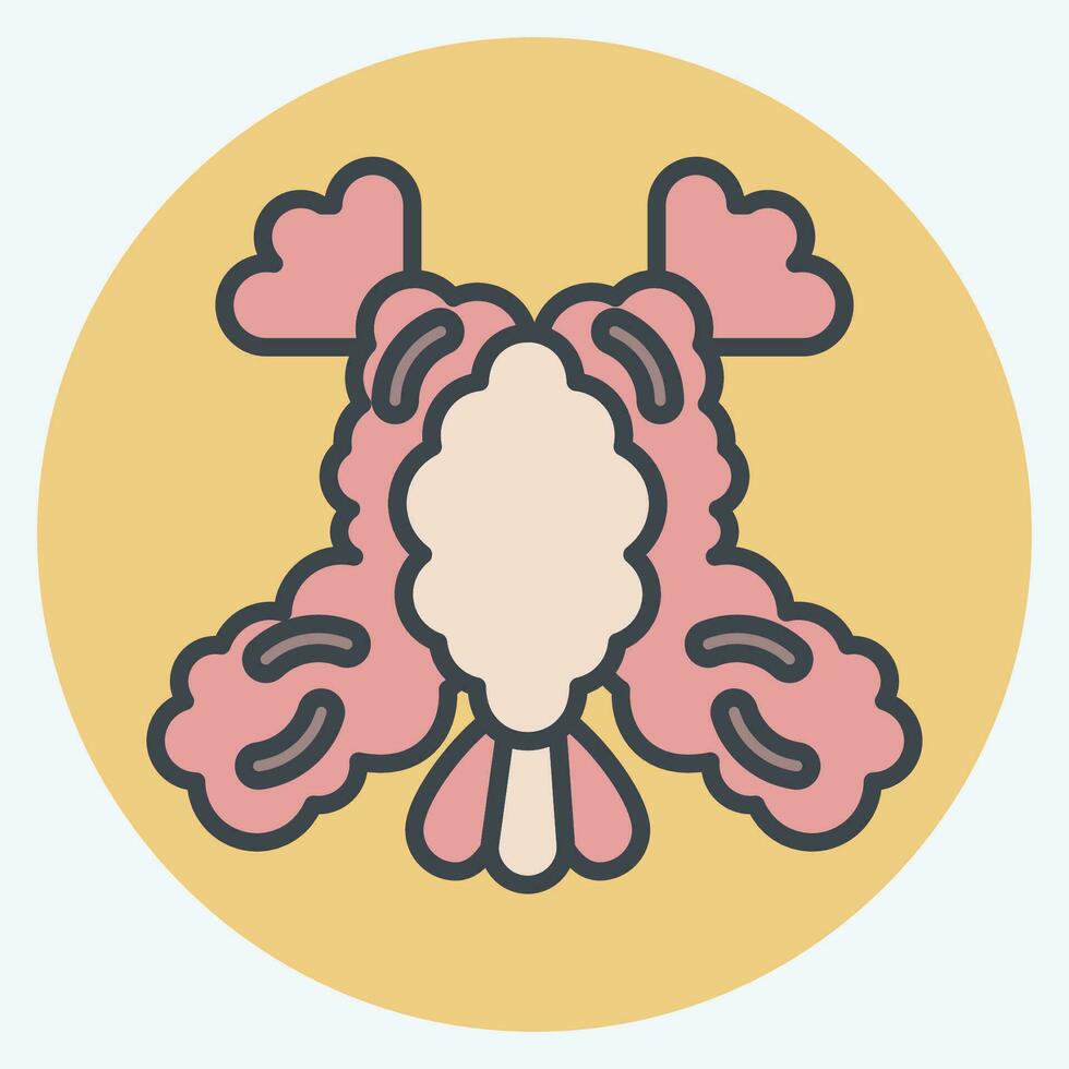 icono tempura relacionado a Sushi símbolo. color compañero estilo. sencillo diseño editable. sencillo ilustración vector