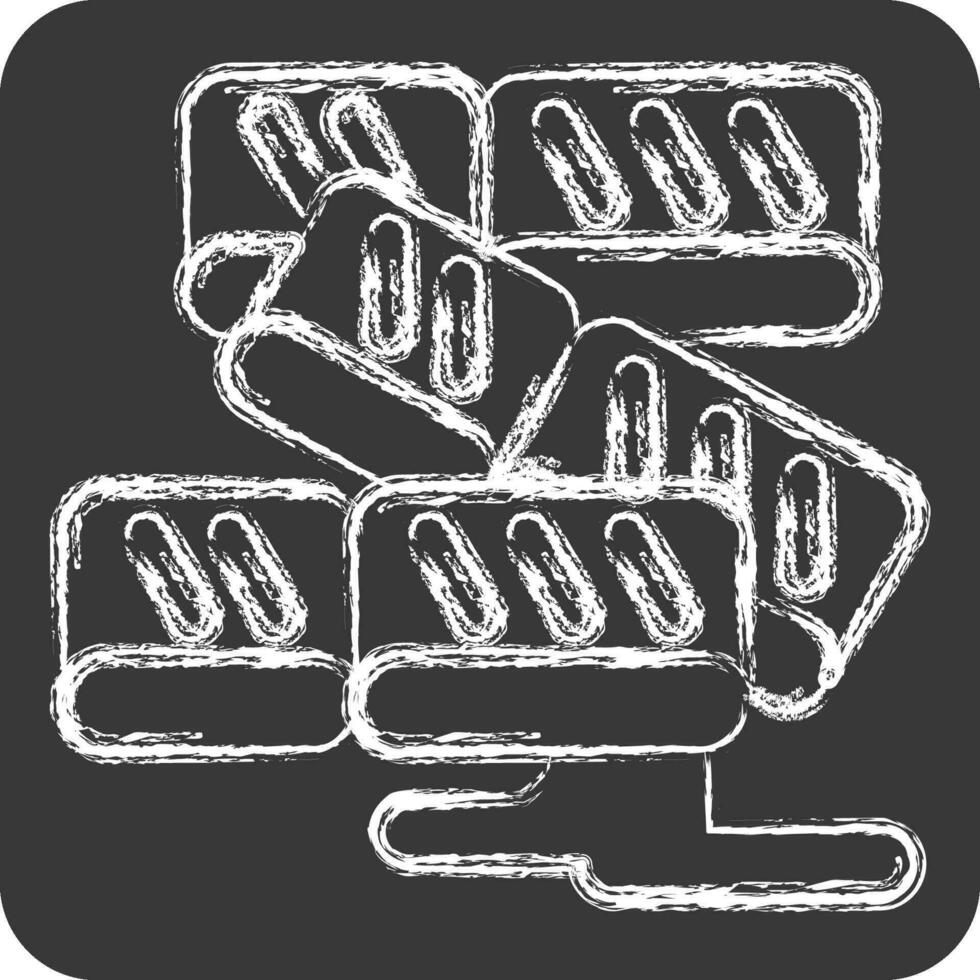 Icon Salmon. related to Sushi symbol. chalk Style. simple design editable. simple illustration vector