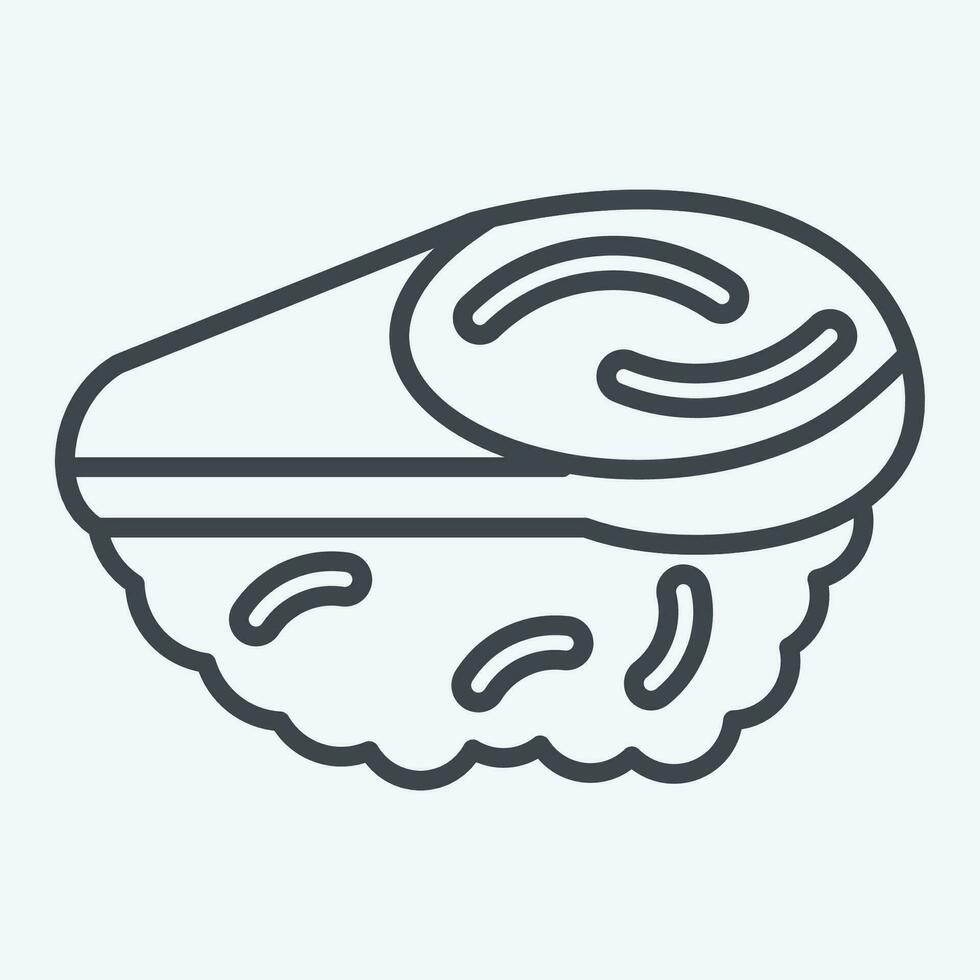 Icon Madai. related to Sushi symbol. line style. simple design editable. simple illustration vector
