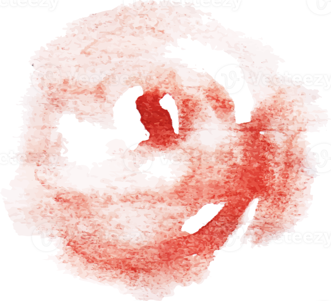 pink round watercolor element png