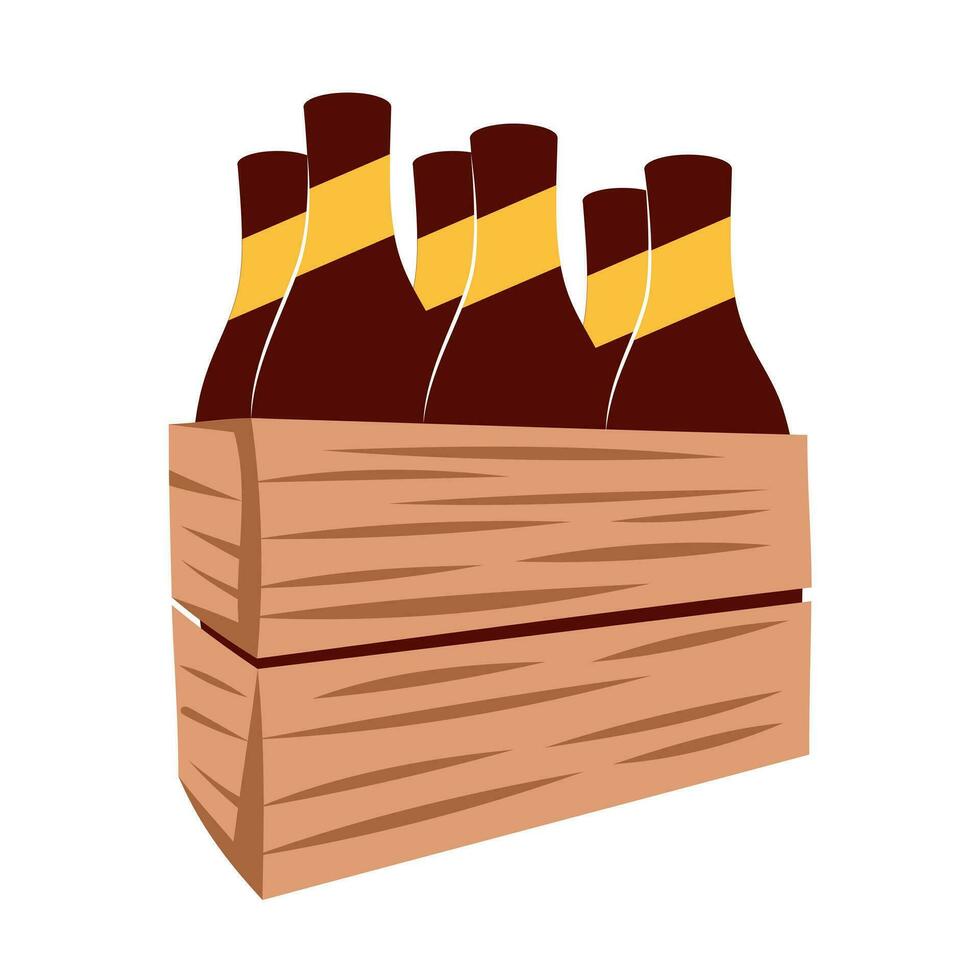 Crate day national celebration in Canada. Beer bottles vector