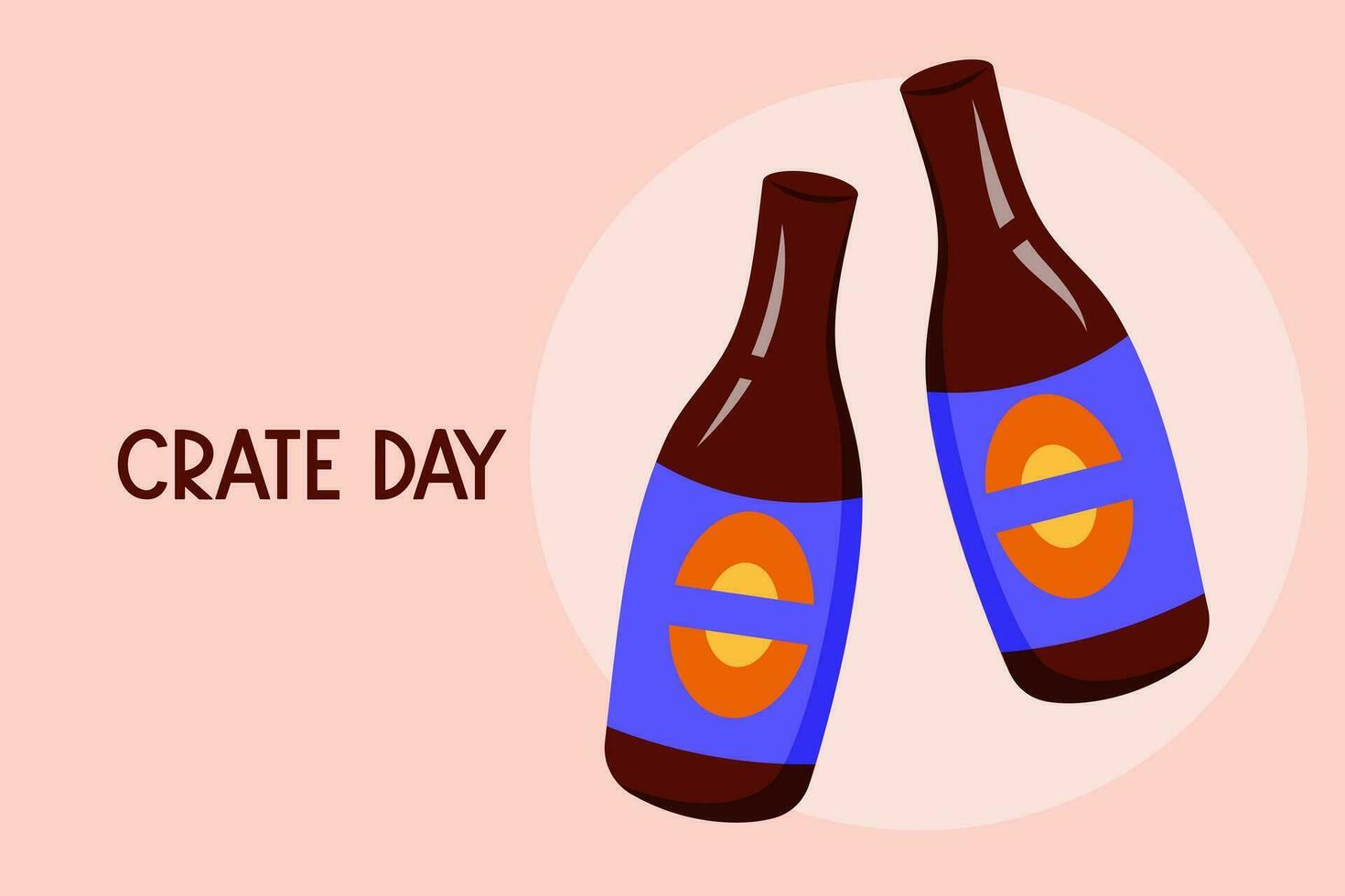 Crate day national celebration in Canada. Beer bottles vector