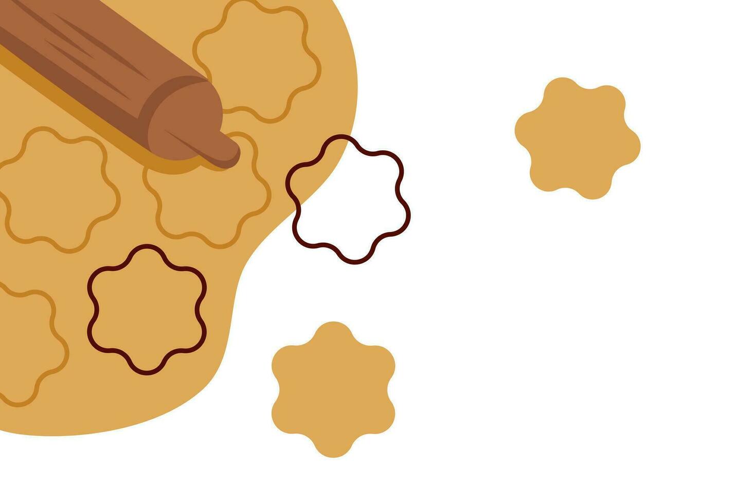 National cookie cutter day. Baking cookies banner vector