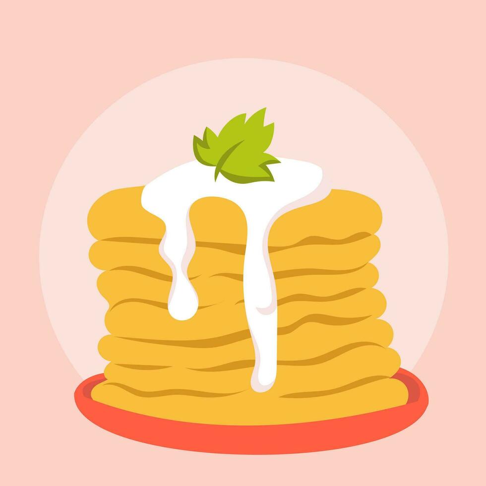 National fritters day. Baked Fritters  on dish vector