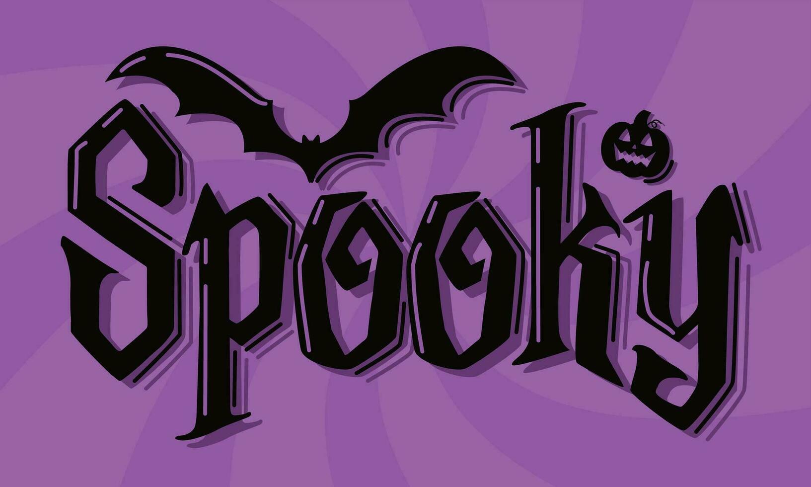 Colored halloween lettering background Vector illustration