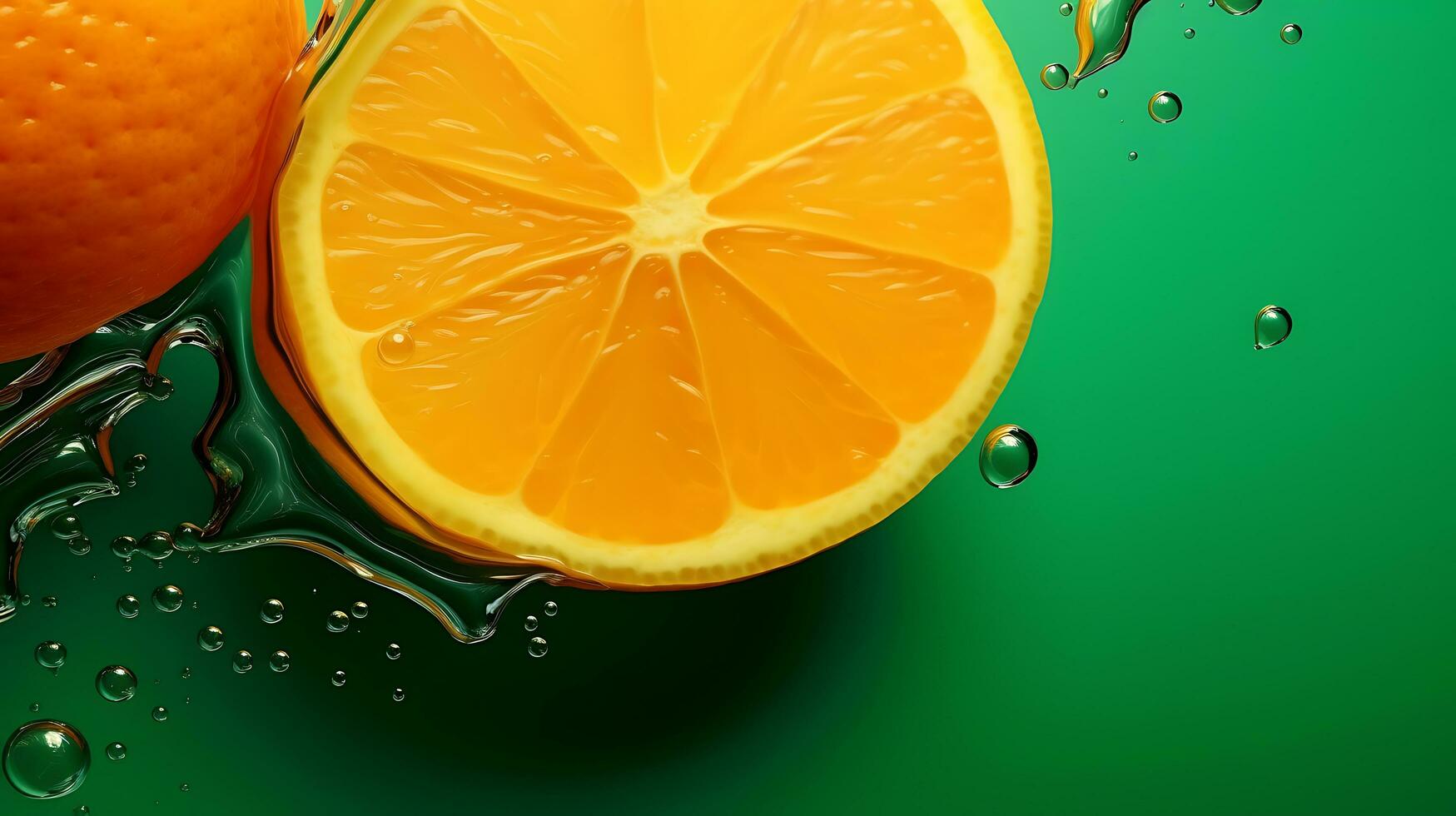 Orange background with water drop photo