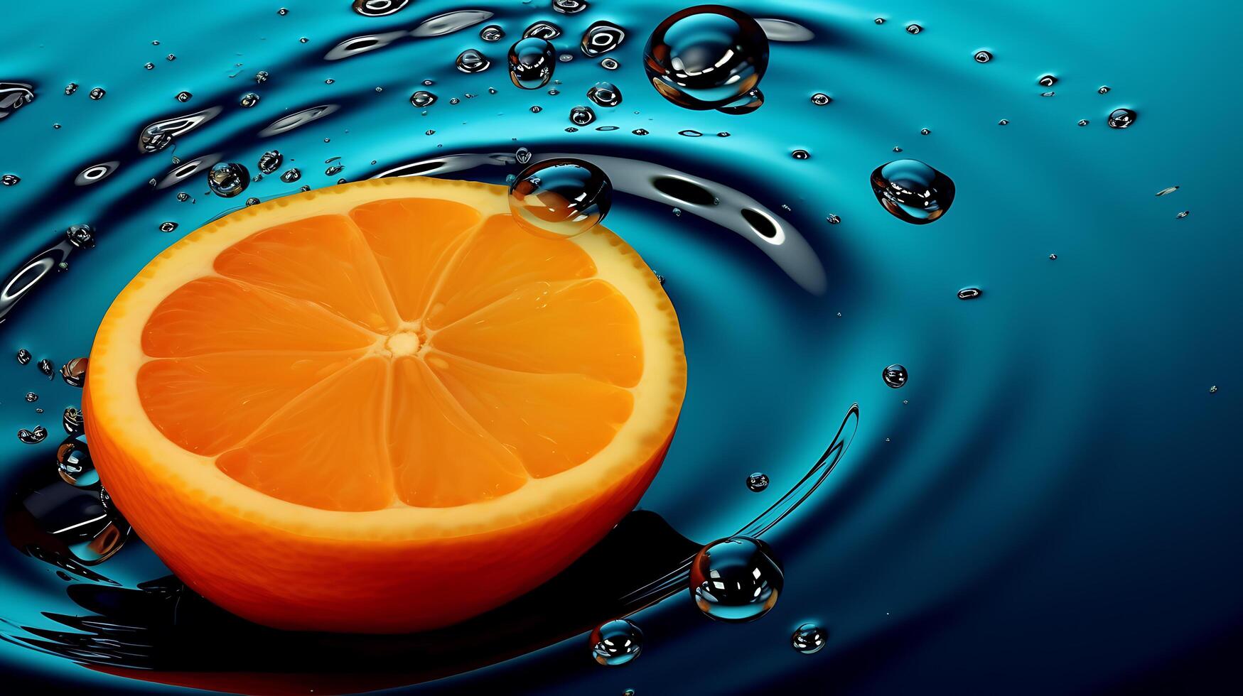 Orange background with water drop photo