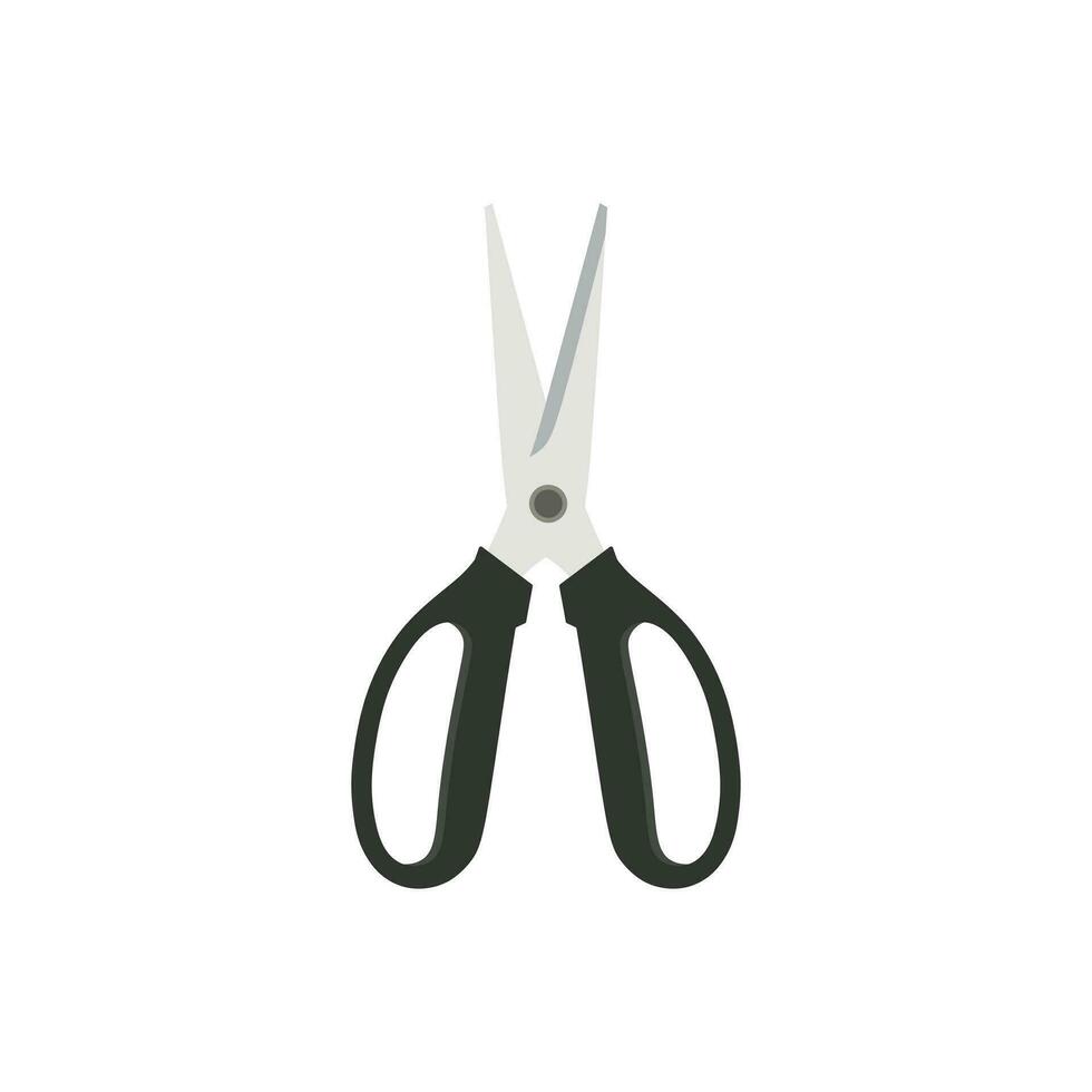 Scissors flat design vector illustration. Hand drawn professional pair of cutting hair or needlework. Craft and scissoring flat creative. Cartoon collection scissors paper cut.