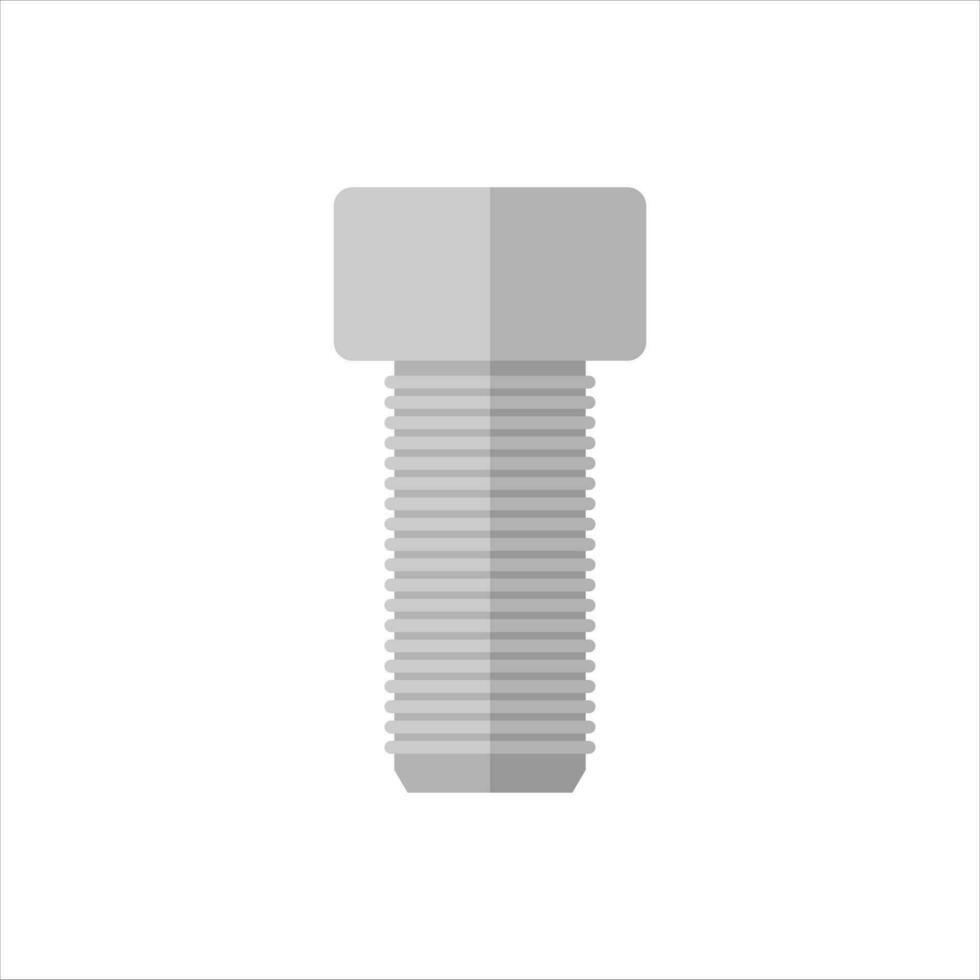 screw bolt flat design vector illustration isolated on white background