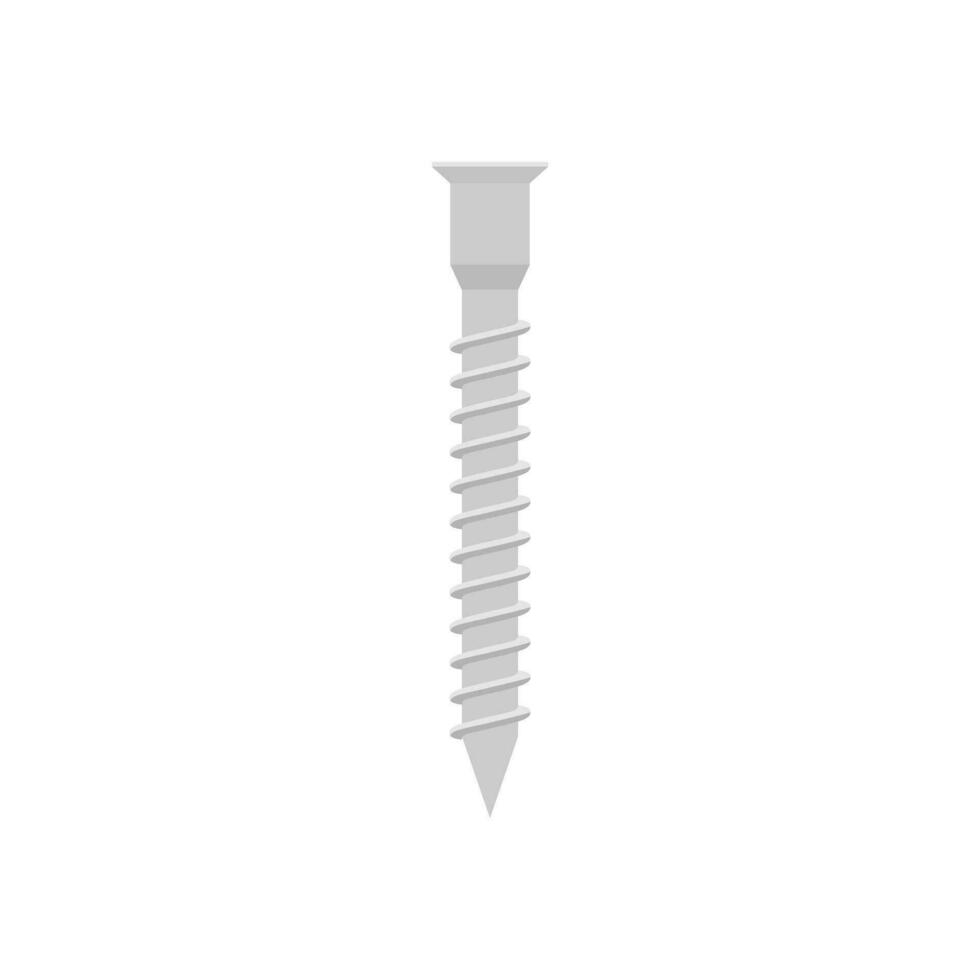 screw bolt flat design vector illustration isolated on white background
