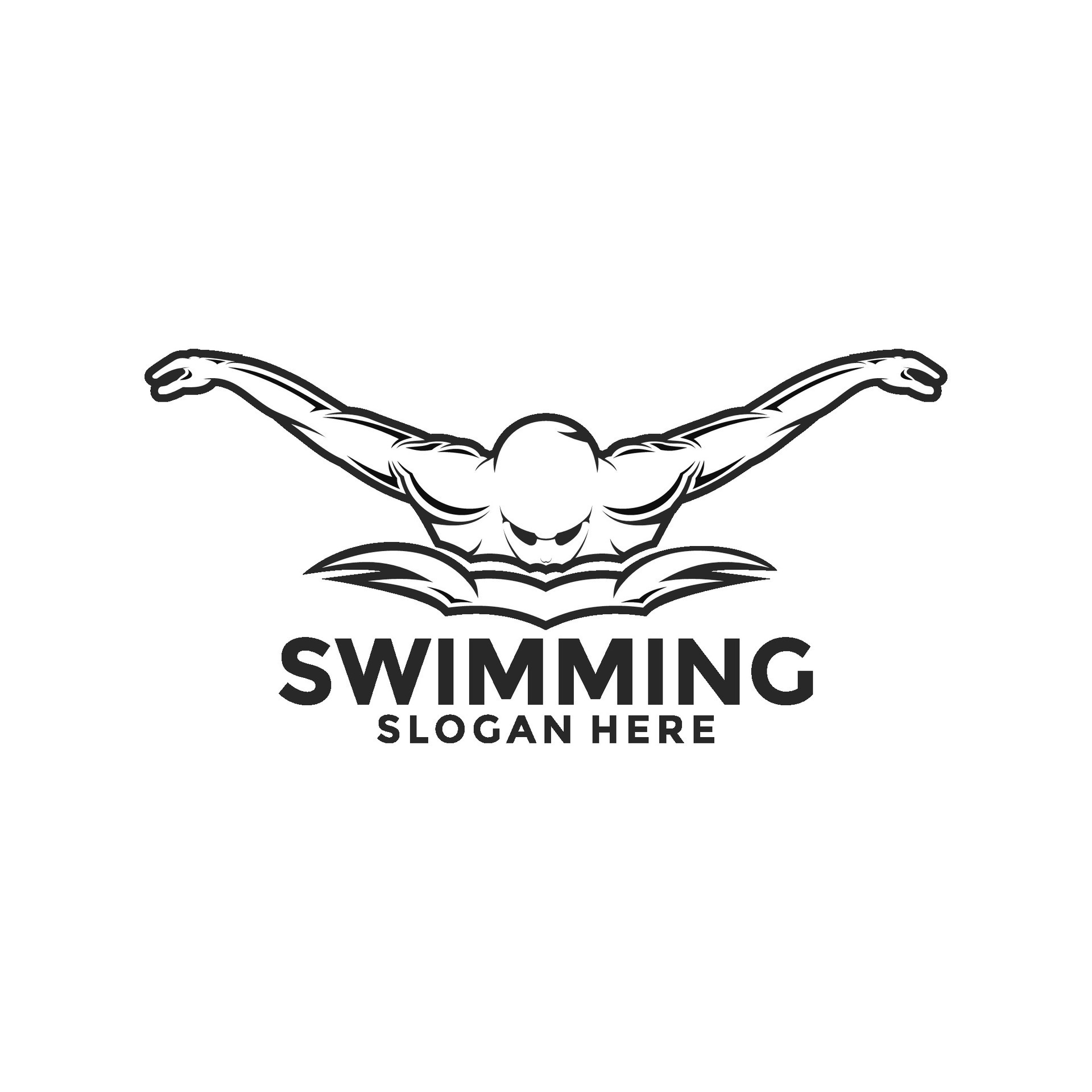 swimming logo icon vector, Swim logo design template 33110741 Vector