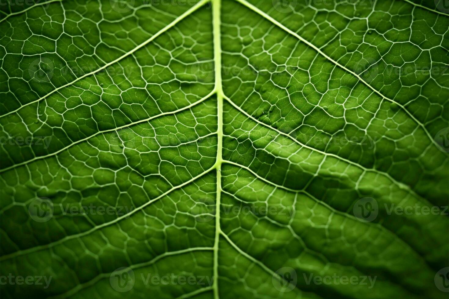 Greenery close up Veined leaf surface with room for text or images AI Generated photo