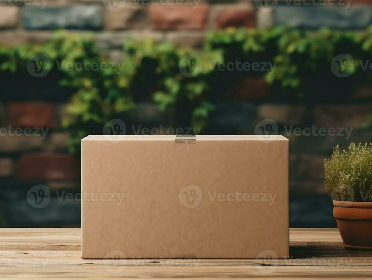 Cartons box mockup with isolated background AI Generative photo