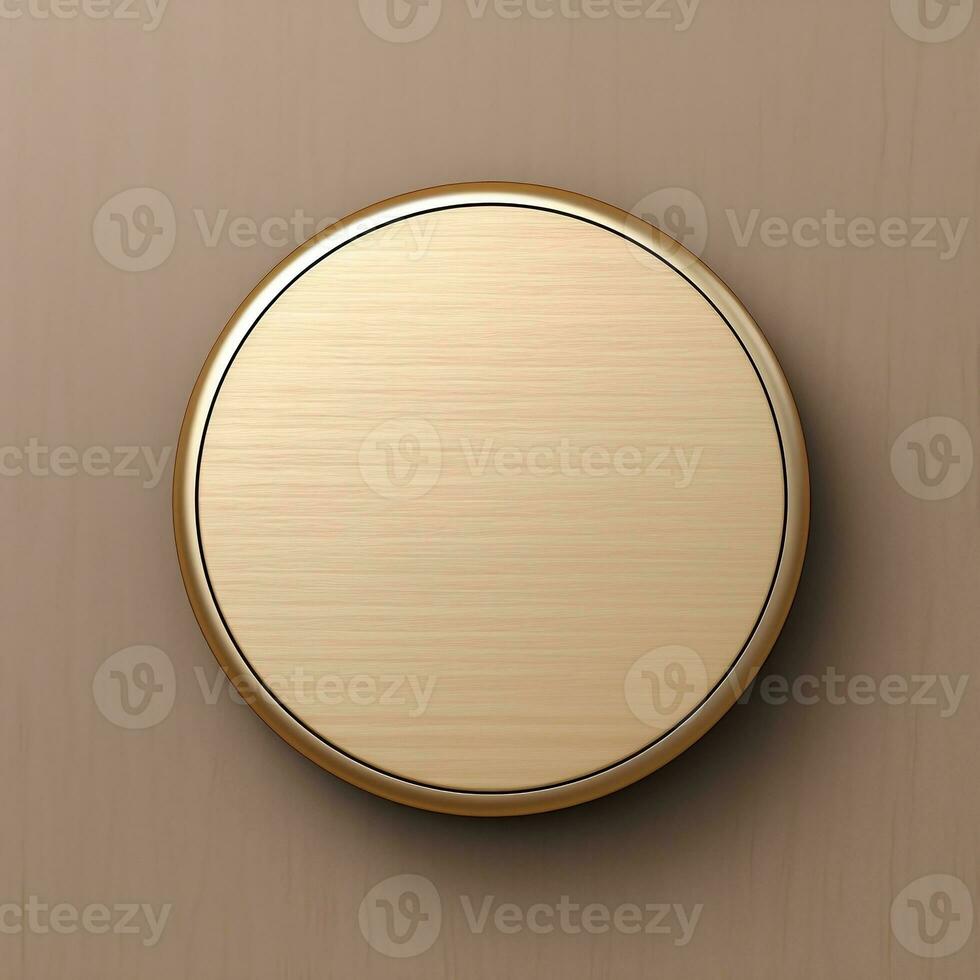 Top view pin badge mockup with isolated background AI Generative photo