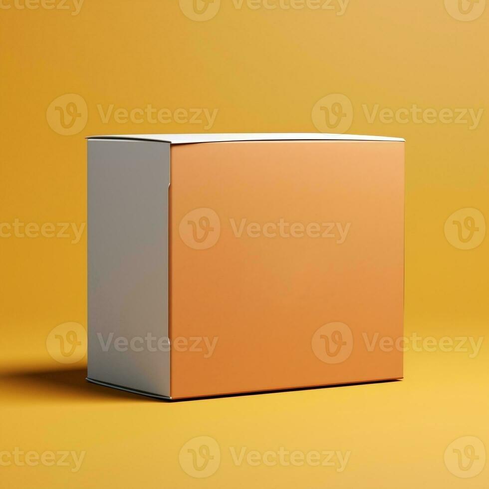 Cartons box mockup with isolated background AI Generative photo