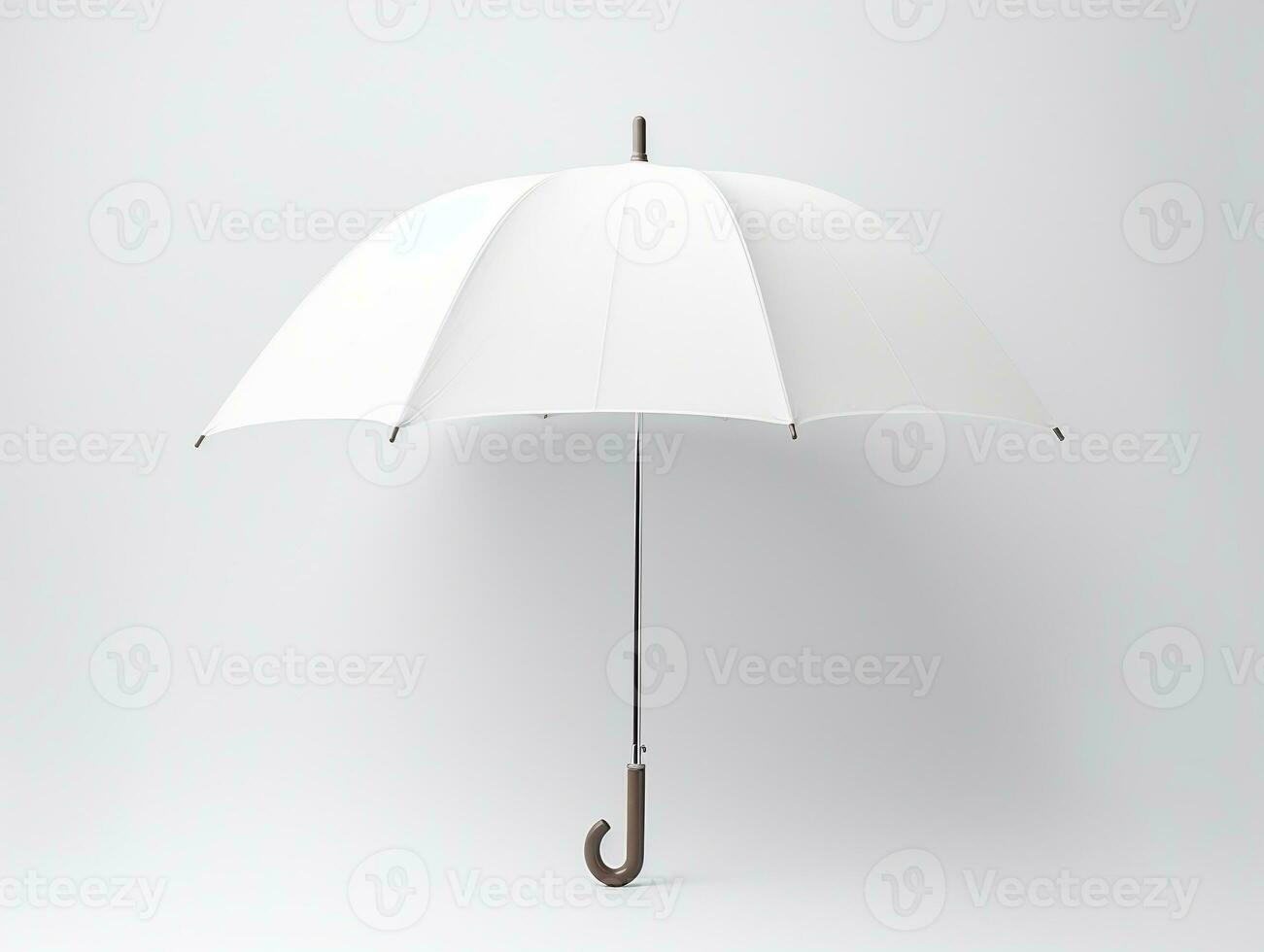 Opened umbrella mockup with isolated background AI Generative photo
