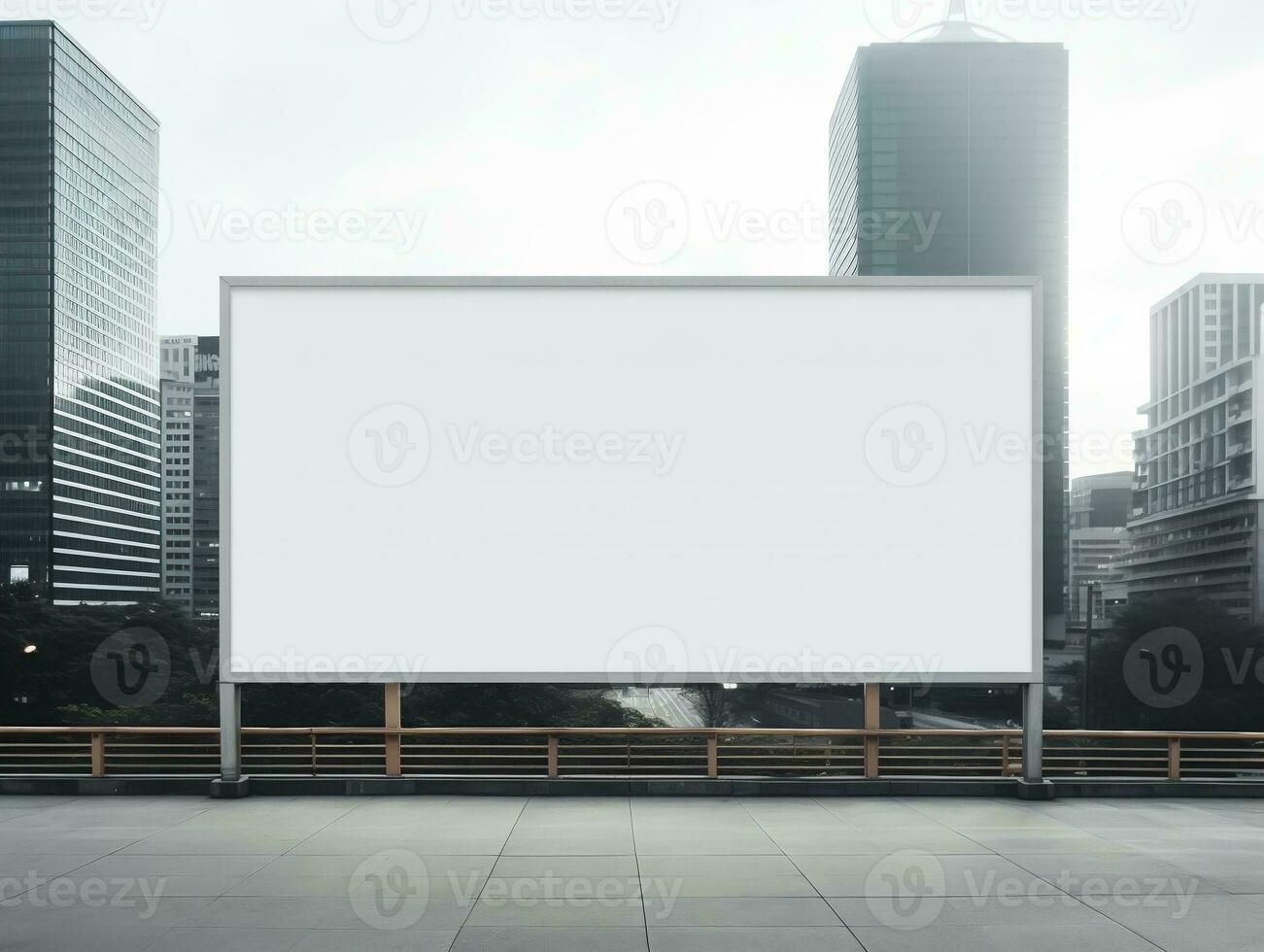 Billboard mockup with isolated background AI Generative photo