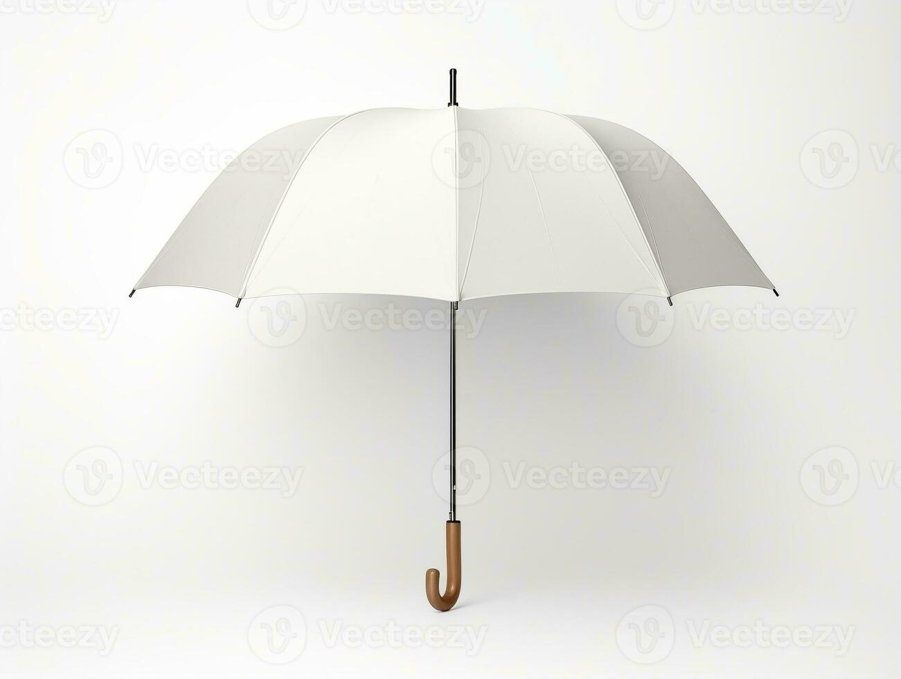 Opened umbrella mockup with isolated background AI Generative photo