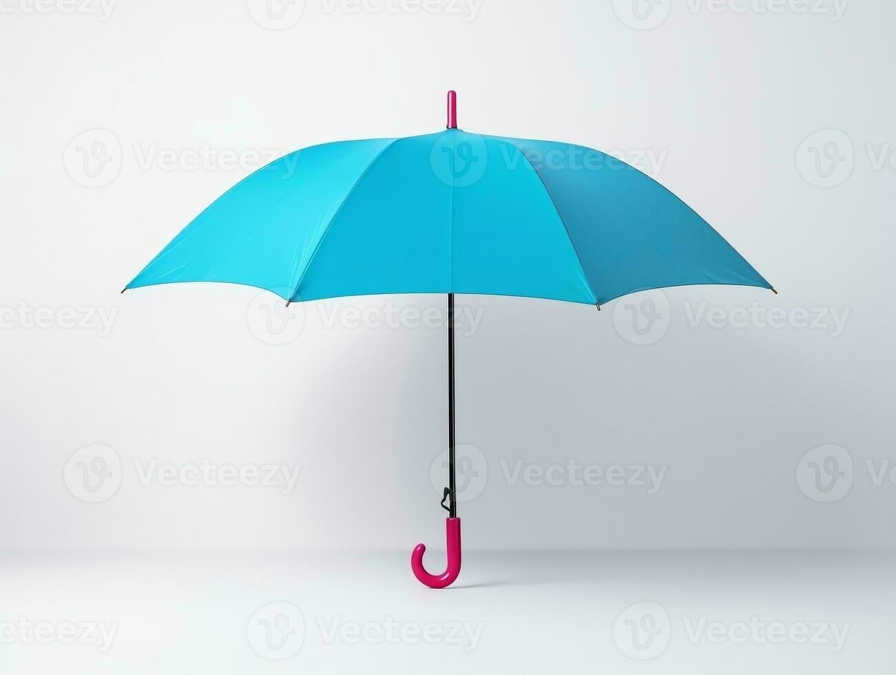 Opened umbrella mockup with isolated background AI Generative photo