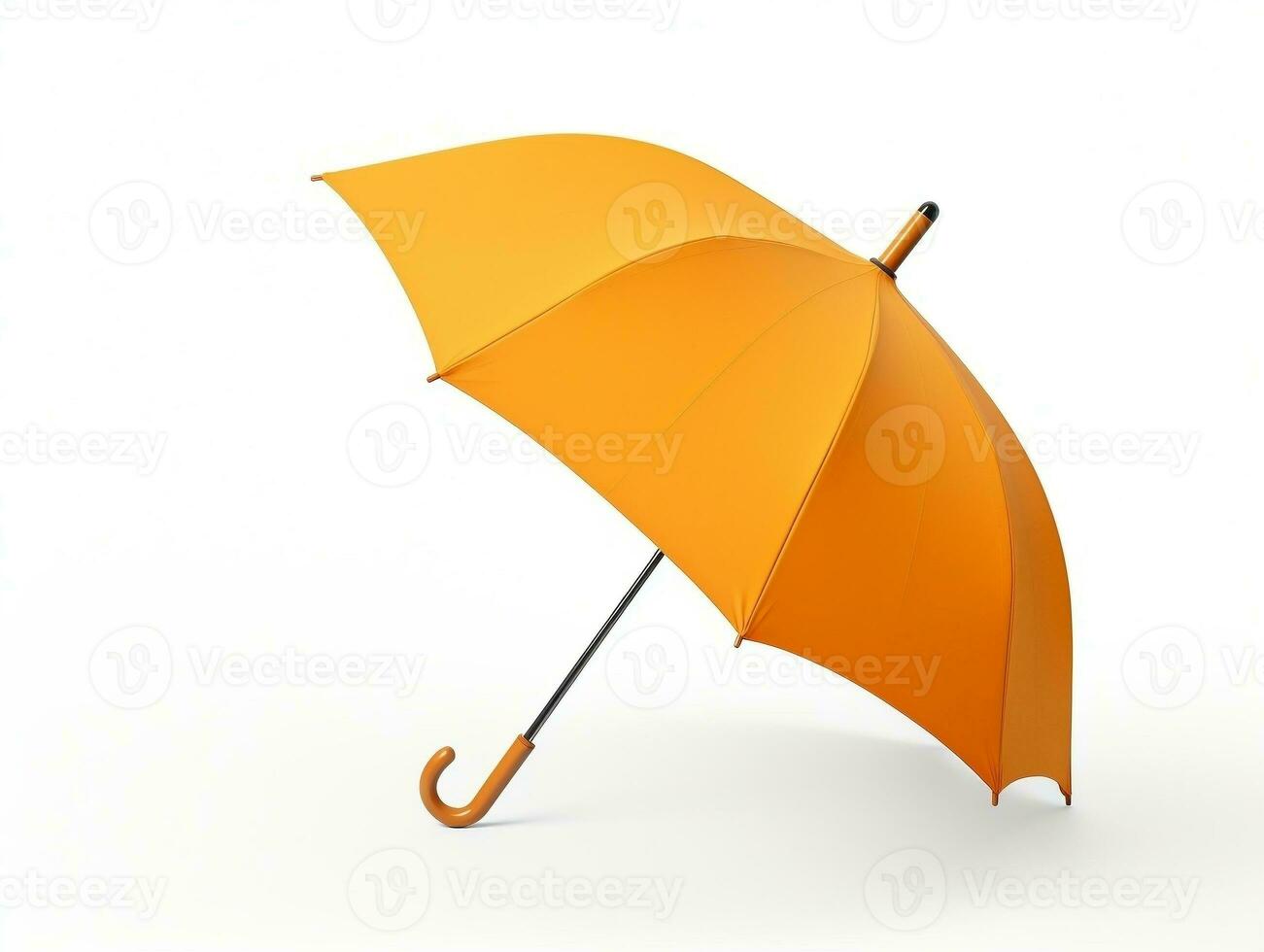 Opened umbrella mockup with isolated background AI Generative photo